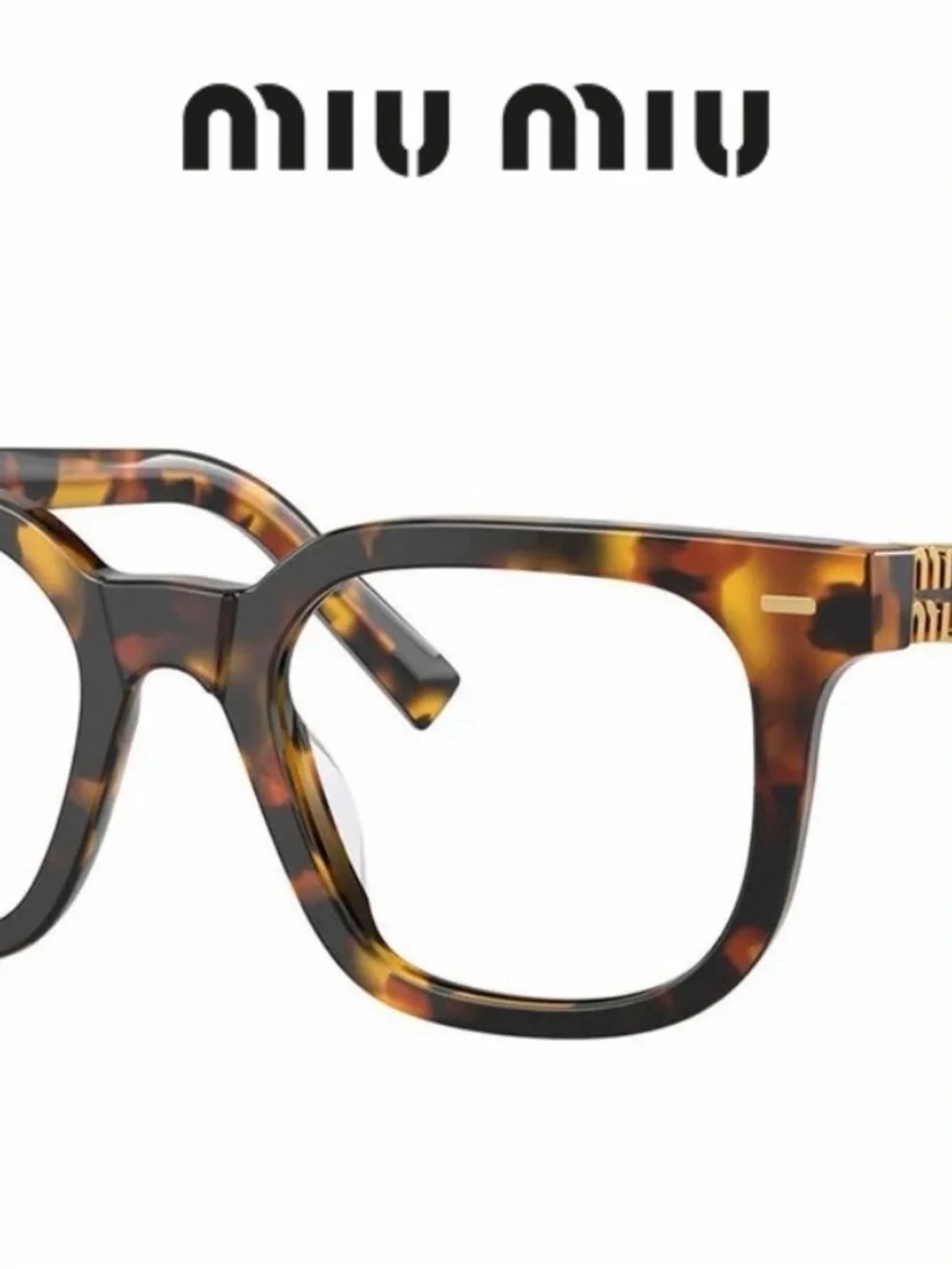 Miu Miu Tortoiseshell Square Eyeglasses